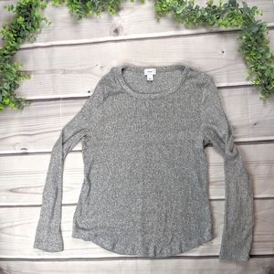 🌿 5/$15 Old Navy | Ribbed Gray Long Sleeve Shirt